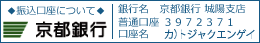 銀行振り込みについて