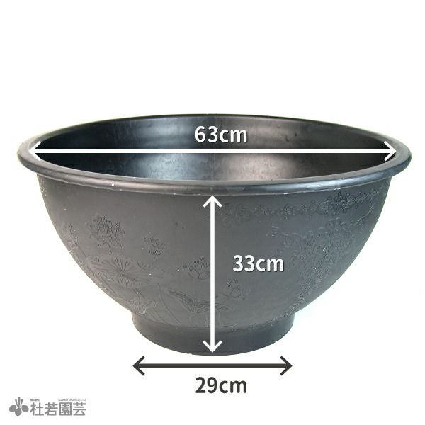 ハス絵柄入りプラ製水鉢LL | 杜若園芸WEBショップ｜水草の生産販売