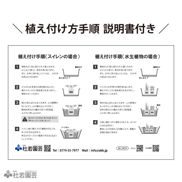 田んぼの土スイレン植え替えセット(丸型カゴ) | 杜若園芸WEBショップ