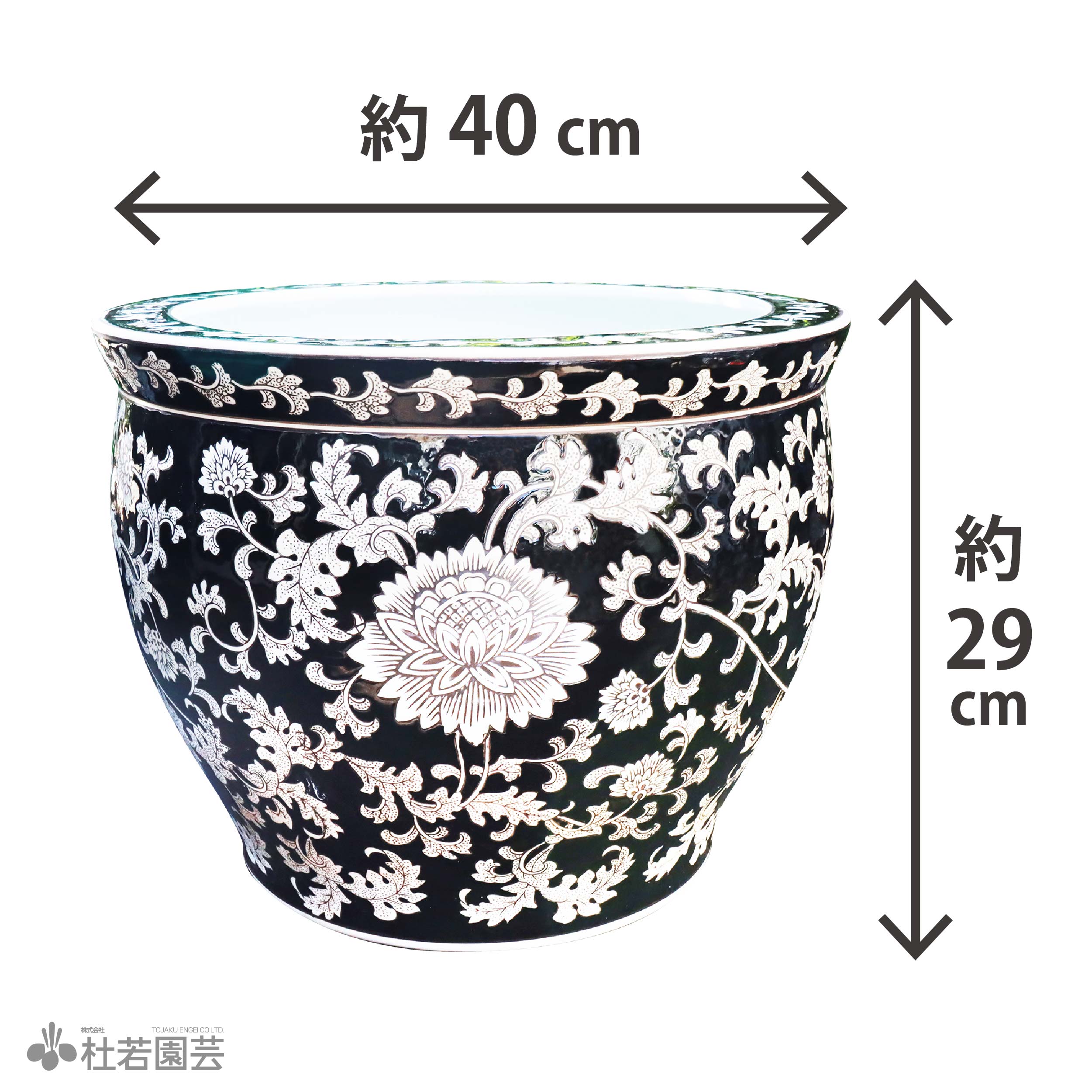 水鉢KAREN ブラック | 杜若園芸WEBショップ｜水草の生産販売【通販